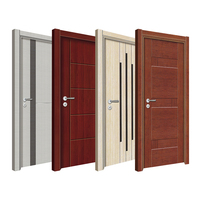 Porte intérieure en bois personnalisable, porte composite en bois massif mélaminé, design de porte intérieure en MDF pour la conception de maisons