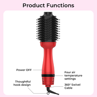 Brosse à air chaud personnalisée 1300W haute puissance Brosse sèche-cheveux ionique 3 en 1 Outils de soin des cheveux pour salon à domicile Brosse à air chaud