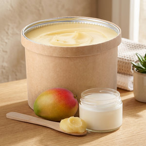 Beurre de mangue certifié biologique COSMOS USDA, hydratant naturel blanchissant, ingrédient cosmétique corporel, export en vrac FOB Bénin - Product Image 2