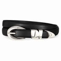 Ceintures vintage pour femmes, ceinture dorée, ceintures de créateur, cuir noir de haute qualité, boucle dorée, accessoire pour tenues rétro élégantes