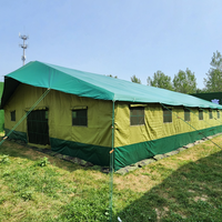 Meilleure tente de camping de luxe en toile PVC vert armée grande taille pour l'Afrique, tente ACCOMMODATION et tente de siège, surplus