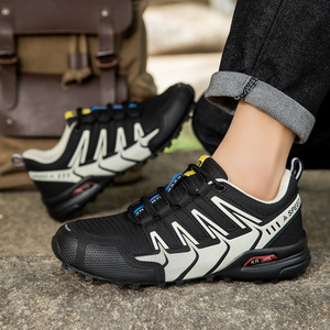 Zapatos de Senderismo para Hombre, Parte Superior de Malla Sintética, Suela de Goma, Entresuela de EVA, Transpirables, Antideslizantes, Acolchados, Ligeros, para Todas las Estaciones - Product Image 1