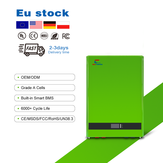 Solar Battery Powerwall 24V 25.6V 100Ah 200Ah 2.56kwh 5.12kwh Rechargeable Power Wall Mounted Lifepo4 Battery for Solar System