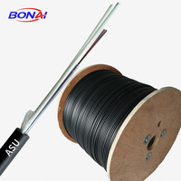Câble optique aérien autoportant entièrement diélectrique OEM ASU 2-24 fibres, mini-câble ADSS pour réseau FTTH aérien