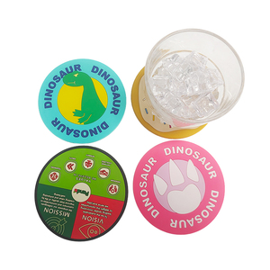 Customizable PVC <b>Silicone</b> Round Coaster Rubber Drink Mat Non Slip Heat Insulation Cup <b>Pad</b> with Brand Logo Printing - Product Image 6