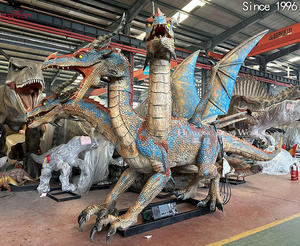Ukuran kehidupan listrik buatan tangan naga terbang Barat dengan sertifikat CE/TUV Model naga animatronik misterius untuk tampilan taman - Product Image 6