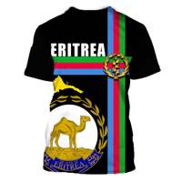 Nouveauté T-shirts imprimés avec le drapeau de l'Érythrée T-shirts en polyester érythréens pour hommes XS-4XL Maillots de football T-shirt personnalisé avec logo