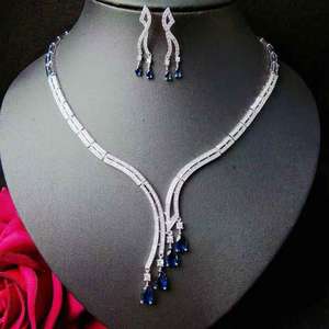 Hibride Nieuwe Waterdruppel Bruids Sieraden Set Multi-Color Zirkonia Mode Nigeriaanse Sieraden Accessoire Sets Voor Vrouwen N-1301 - Product Image 3