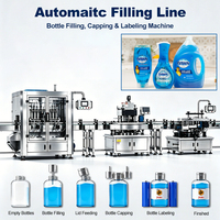 Ligne de remplissage automatique de bouteilles de savon liquide pour le remplissage, le bouchage et l'étiquetage des bouteilles de savon liquide