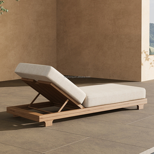 FERLY Mobilier <span class=keywords><strong>de</strong></span> jardin extérieur <span class=keywords><strong>en</strong></span> <span class=keywords><strong>bois</strong></span> <span class=keywords><strong>de</strong></span> teck massif personnalisé <span class=keywords><strong>de</strong></span> luxe OEM Chaises longues <span class=keywords><strong>de</strong></span> <span class=keywords><strong>piscine</strong></span> <span class=keywords><strong>en</strong></span> <span class=keywords><strong>bois</strong></span> pour la plage - Product Image 2