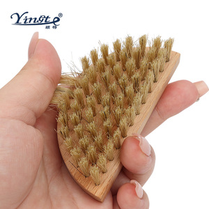 Yinste Semi Circular Shoe <b>Brush</b> Solid Wood Pig Hair For <b>Suede</b> Cleaning - Product Image 1