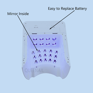 2024เครื่องเป่าเล็บแบบไร้สายสีชมพู78W เครื่องอบเล็บแบบมืออาชีพโคมไฟ LED UV แบบชาร์จไฟได้ - Product Image 4