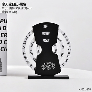 Calendario Perpetuo da Scrivania in Legno <span class=keywords><strong>Moderno</strong></span> e Resistente, Decorazione da <span class=keywords><strong>Ufficio</strong></span> da Appendere <span class=keywords><strong>per</strong></span> Natale - Product Image 4