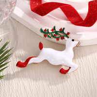 Ensemble de broches de Noël pour femmes, émail et strass, bonhomme de neige, Père Noël, sapin, renne, bijoux tendance pour les fêtes de Noël, cadeau