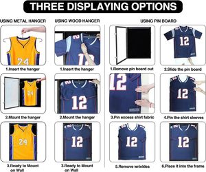 Cornice Espositiva Personalizzata di Alta Qualità per Maglie Sportive, Design da Appendere a Parete per Collezioni di <span class=keywords><strong>Magliette</strong></span> <span class=keywords><strong>NBA</strong></span> e Abbigliamento Sportivo - Product Image 3