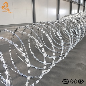 <span class=keywords><strong>Alambre</strong></span> de púas de <span class=keywords><strong>concertina</strong></span> galvanizado en caliente de <span class=keywords><strong>doble</strong></span> espiral para cercas de seguridad ASTM A817 ISO 9001 - Product Image 1
