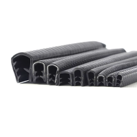 Xinhong EPDM Car Door Edge Trim dengan Metal Carrier U Channel Rubber Seal Gripping Fins Model XHQC-EPDM+metal untuk Tepi Pintu Bagasi