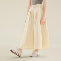 Nouveau design – Pantalon culotte large pour filles, été-printemps – Rose/Beige, léger, respirant, taille élastique, décontracté pour enfants