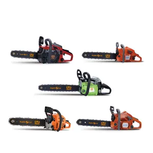 Professional heavy duty gasoline chain saw 25cc 45cc 52cc 62cc 72cc 78cc, 2 stroke powered petrol chainsaw for wood cutting