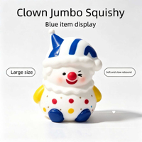 Jouets Squishy Géants Clown Doux à Rebond Lent Mignons Rouges Bleus Clown de Cirque Anti-Stress Jouets à Presser Fidget Vente en Gros Directe Usine