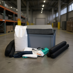 Kit anti-déversement universel en rouleau avec tampons absorbants et accessoires pour usage industriel - Product Image 3