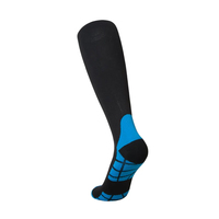 Chaussettes de compression L/R anatomiques dégradées personnalisées amortissant la voûte plantaire ergonomique tricotée conception évacuant l'humidité pour la randonnée/le tennis