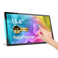 Monitor de Pantalla Táctil LCD de 15.6 Pulgadas, Full HD IPS, Android, Resistente al Agua, para Señalización Digital Comercial