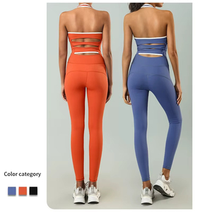 Whole Sales One Pieces Stretch Padded Jumpsuits Sexy Yoga <strong>Jumper</strong> <strong>Leggings</strong> Sexy Back Halter Play Suits Gym Fitness <strong>Wear</strong> - Product Image 3