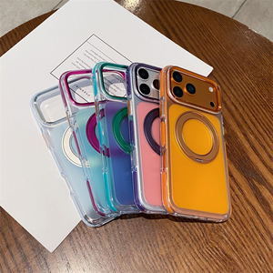 เคสโทรศัพท์แบบใสไล่เฉดสี PC TPU พร้อมขาตั้งวงแหวนสำหรับ iPhone 18 Pro Max, เคส iPhone 18 Pro หรูหราพรีเมียม - Product Image 6