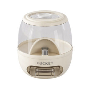 Conteneur à riz de 20 Catties, anti-insectes, anti-humidité, hermétique, avec bouton de pression, pour rangement de cuisine, forme ronde - Product Image 1