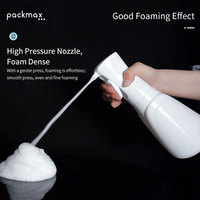 Nouvelle conception de flacon pulvérisateur en mousse noir de 500 ml en PET/PP pour nettoyage domestique avec pulvérisateur à gâchette pour savon liquide et sérigraphie