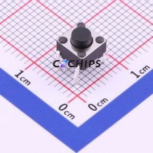 TS-1002-BR05016 Tactile Switch Through hole-4P,6x6mm Switch Single Pole Single Throw Round Button 1.6N Through Hole - Product Image 1