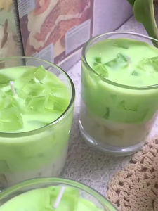 เทียนหอมถั่วเหลืองในโถแก้วตกแต่งบ้าน สำหรับวันพ่อ กลิ่นกาแฟและนม ทำมือสไตล์พ่อครัวซ์โดยช่างฝีมือ - Product Image 4