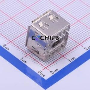 10.5mm AF USB USB Connector Through hole Component (THT) Connector Type-A USB 2.0 Female Through Hole - Product Image 1