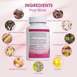 Mención Nalgas Suplementos herbales Plump HIPS Mejora Reafirmante y seductora 60 tabletas - Product Image 2