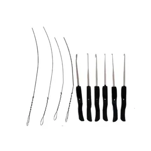 Juego <span class=keywords><strong>de</strong></span> 8 ganzúas, suministros para cerrajeros, extractor <span class=keywords><strong>de</strong></span> llaves rotas, ganchos <span class=keywords><strong>de</strong></span> extracción, herramientas manuales <span class=keywords><strong>de</strong></span> acero inoxidable para bricolaje, ferretería. - Product Image 4