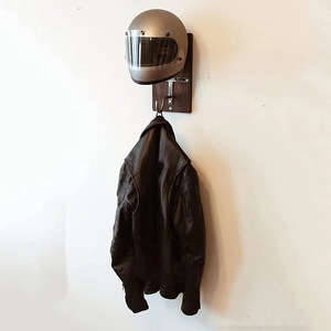 Porte-casque <span class=keywords><strong>de</strong></span> <span class=keywords><strong>moto</strong></span> mural en bois avec crochet en métal pour veste et manteau, modèle 202509 - Product Image 2