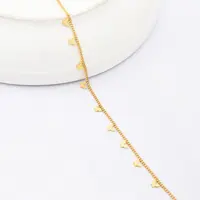 Tobilleras de acero inoxidable con mariposa chapada en oro de 18K para mujer, joyería a la moda, 2022
