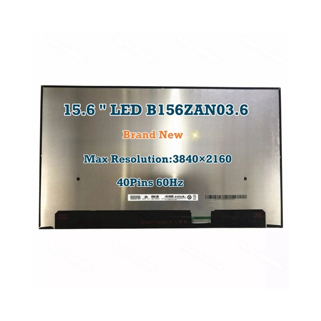B156ZAN03.6 15.6 Inch UHD 4K 60Hz LCD Screen Slim Laptop Panel Display 40 Pin