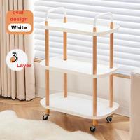 Chariot de rangement mobile multicouche pour la cuisine Chariot utilitaire facile à poser au sol pour la chambre à coucher, le salon et le dortoir.