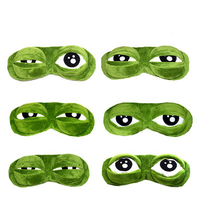 Vente en gros Nouveau Masque drôle pour les yeux 3D Grenouille Relax Sleeping Bandeau Mignon en peluche Couverture pour les yeux Sommeil