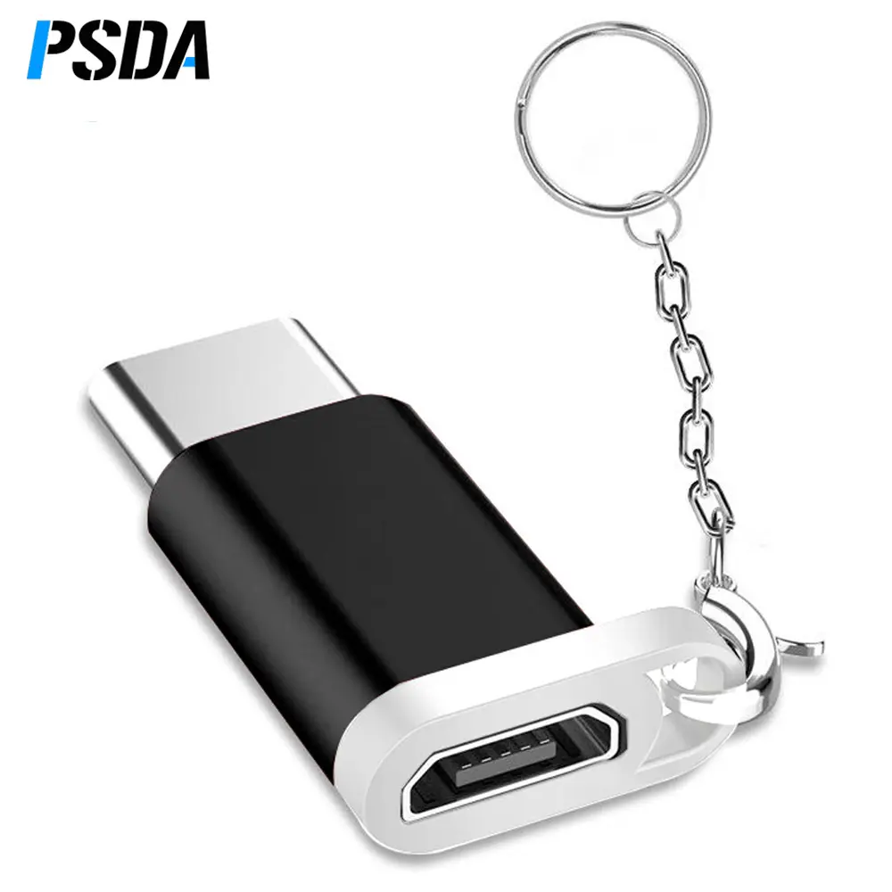 PSDA Aluminum Alloy Micro USB To USB C Type c Adapter Converter For Huawei P9 Type C Converter For Samsung galaxy s8 s8 plus