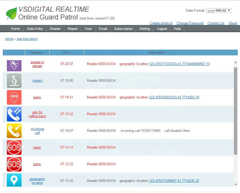 Online Guard Patrol system cloud platform for security protection