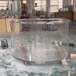 חם מוצר גדול זכוכית גיליונות בשימוש טנקי דגים למכירה גדול צילינדר אקווריום עם מחיר נמוך - Product Image 3