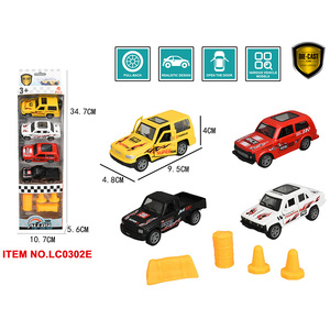Juego de Juguetes de Coches de Policía de Aleación Fundida a Presión, Paquete de 4 Vehículos Surtidos de Policía, Ambulancia y Militares con Función de Retroceso y Puertas que se Abren - Product Image 2