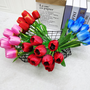 Nuevas flores de tulipanes artificiales recién llegadas, con tallos de tacto real, para decoración de sala de estar, centros de mesa para bodas, exhibición floral - Product Image 3