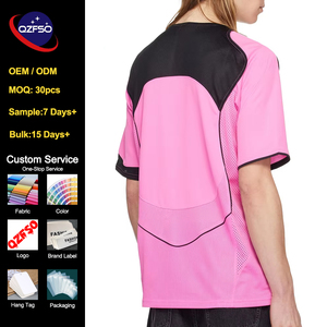 <span class=keywords><strong>Camisetas</strong></span> Deportivas QZFSO Personalizadas con Estampado por Sublimación, Diseño de Malla Oversize, Estilo Urbano, Jersey a Rayas de Fútbol <span class=keywords><strong>Americano</strong></span> - Product Image 2