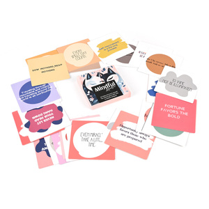 Venta al por mayor impresión personalizada en relieve inspirador positivo motivacional Tarjeta de afirmación de atención plena salud mental - Product Image 4