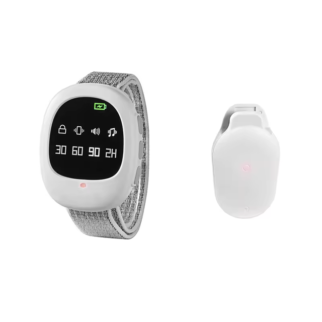 Wireless IP65 Waterproof Rechargeable Bedwetting Alarm Watch Built-In Siren 2.4GHz FHSS Baby Urine Sensor for Toddler Adult