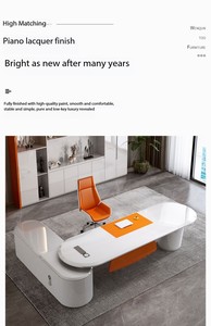 Bugatti-Thiết kế bàn văn phòng điều hành-Máy Trạm quản lý cao cấp sang trọng với công nghệ được cấp bằng sáng chế bàn văn phòng CEO hiện đại - Product Image 2